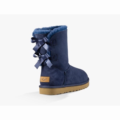 Botas UGG Bailey Bow II Mulher Azul Marinho | PT-KLJDF